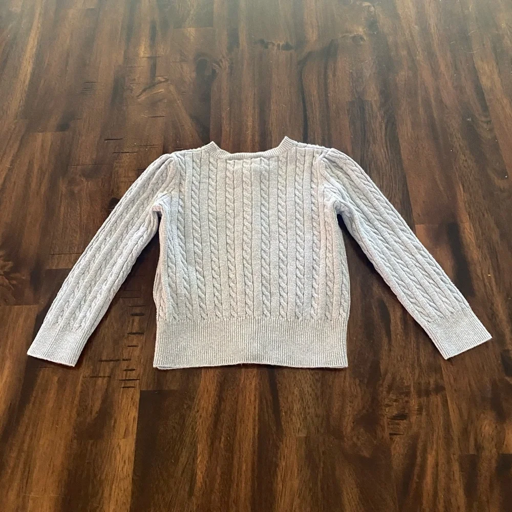 Ralph Lauren Classic Gray Cable Knit Sweater